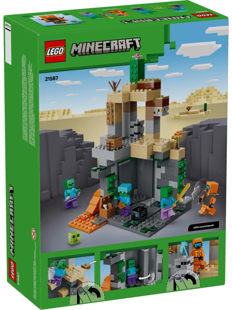 Конструктор Minecraft 21587 Зомби-Подземелье — фото 2