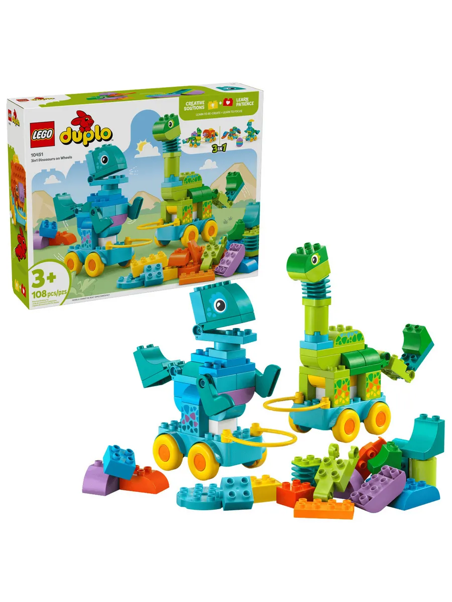Конструктор DUPLO 10451 Динозавры на колесах 3в1