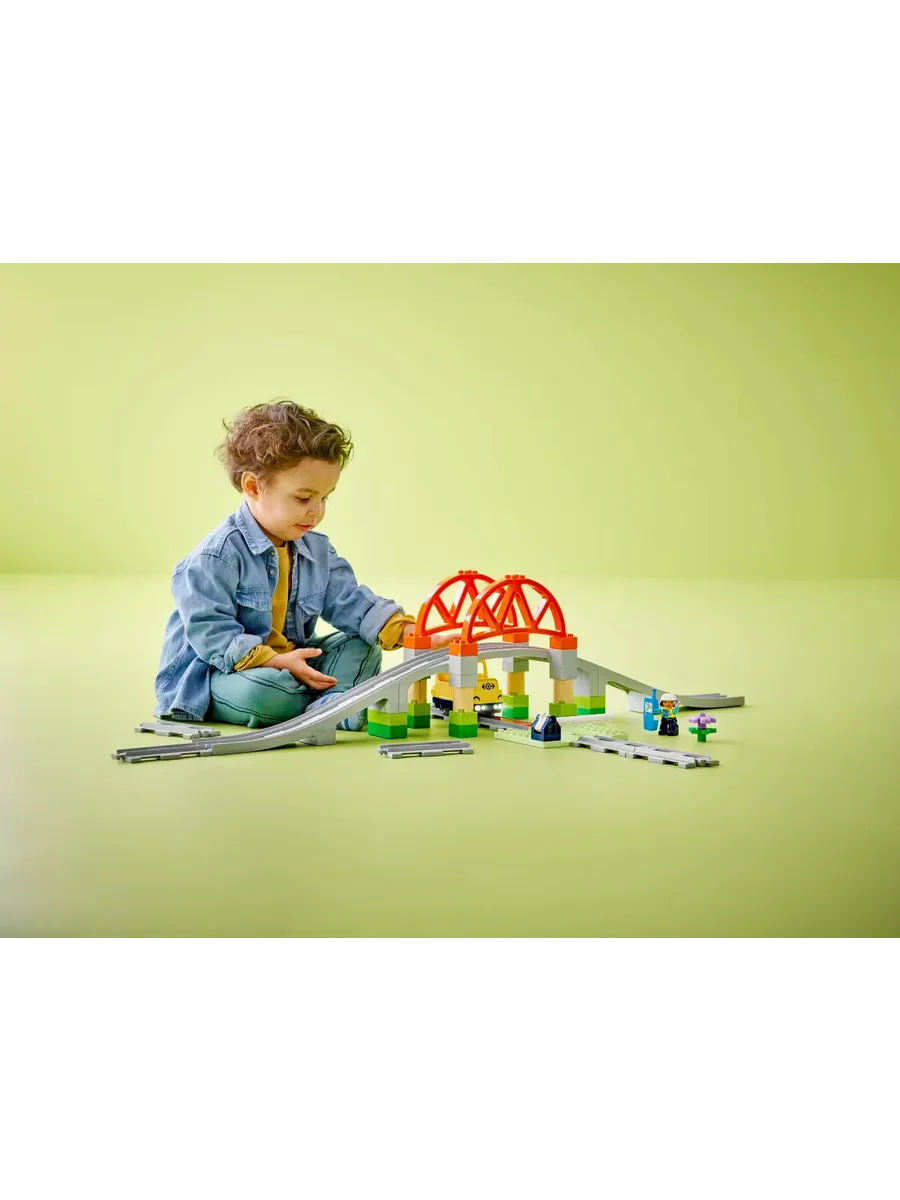 Конструктор DUPLO 10426 Железнодорожный мост и рельсы — фото 6