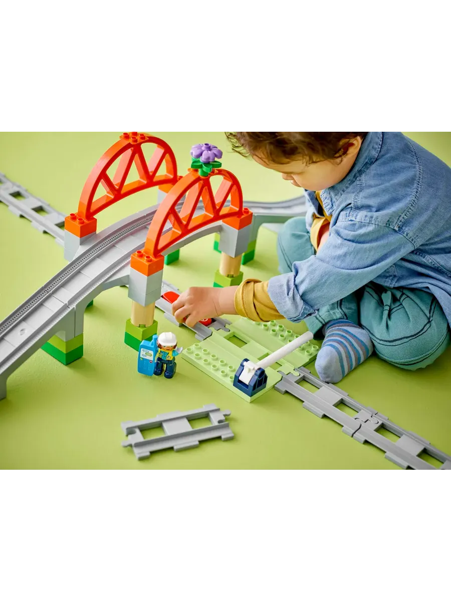 Конструктор DUPLO 10426 Железнодорожный мост и рельсы — фото 5