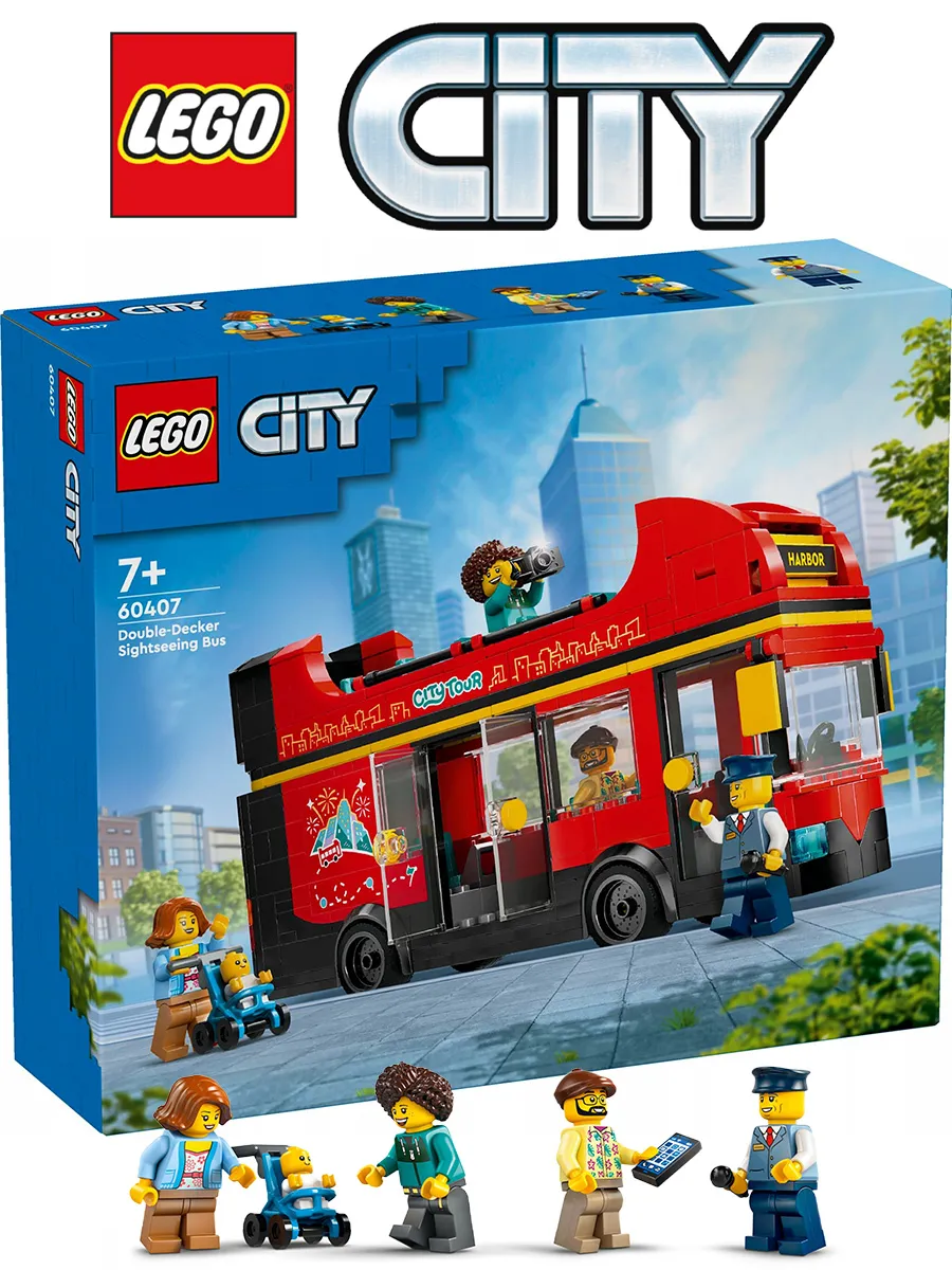 Конструктор City 60407 Двухэтажный экскурсионный автобус