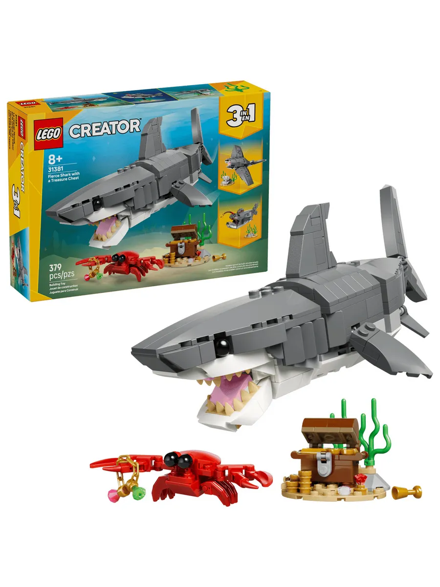 Конструктор Creator 31381 Акула и сундук сокровищ 3в1