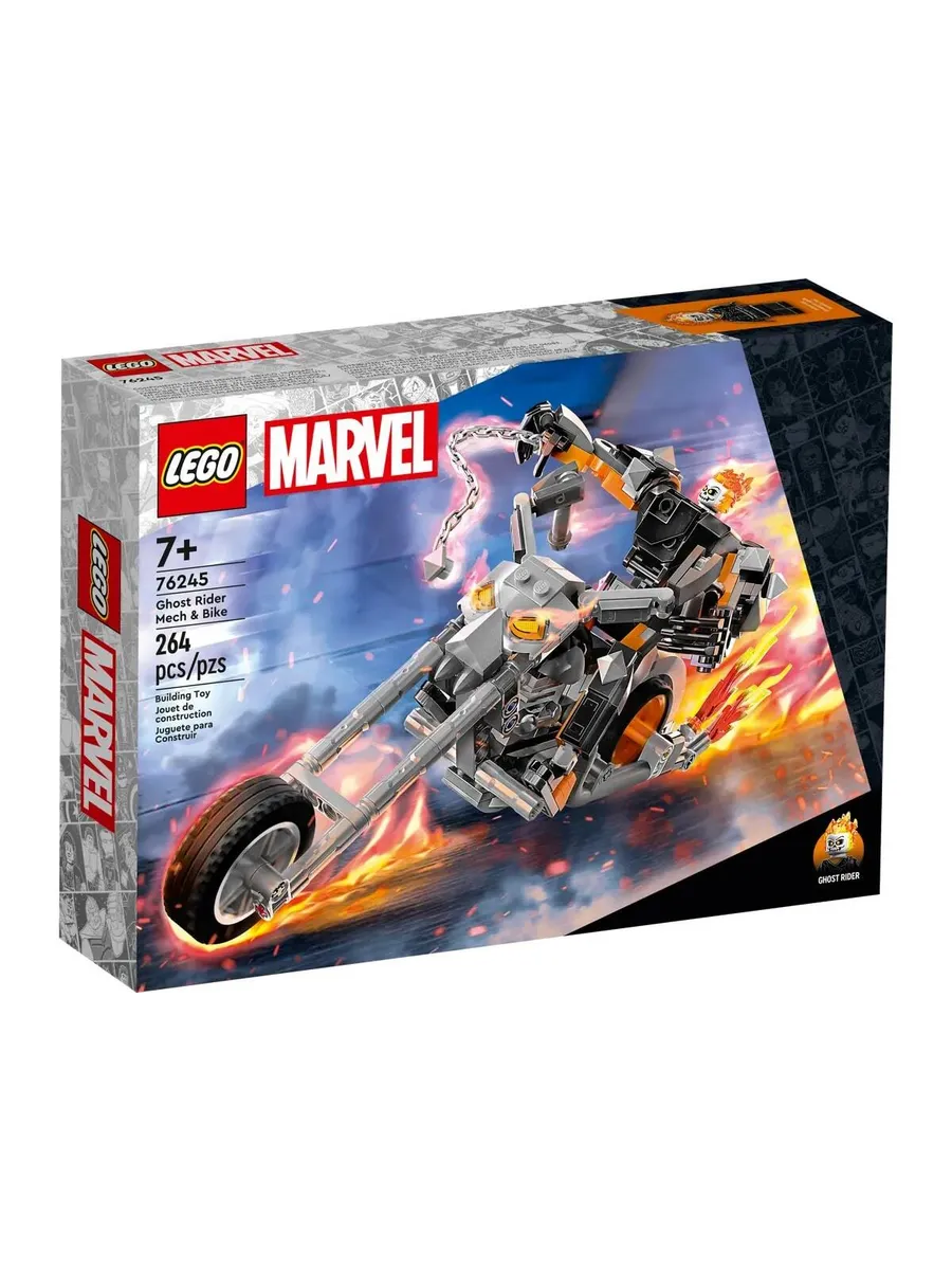 Конструктор Marvel 76245 Призрачный гонщик: мех и мотоцикл