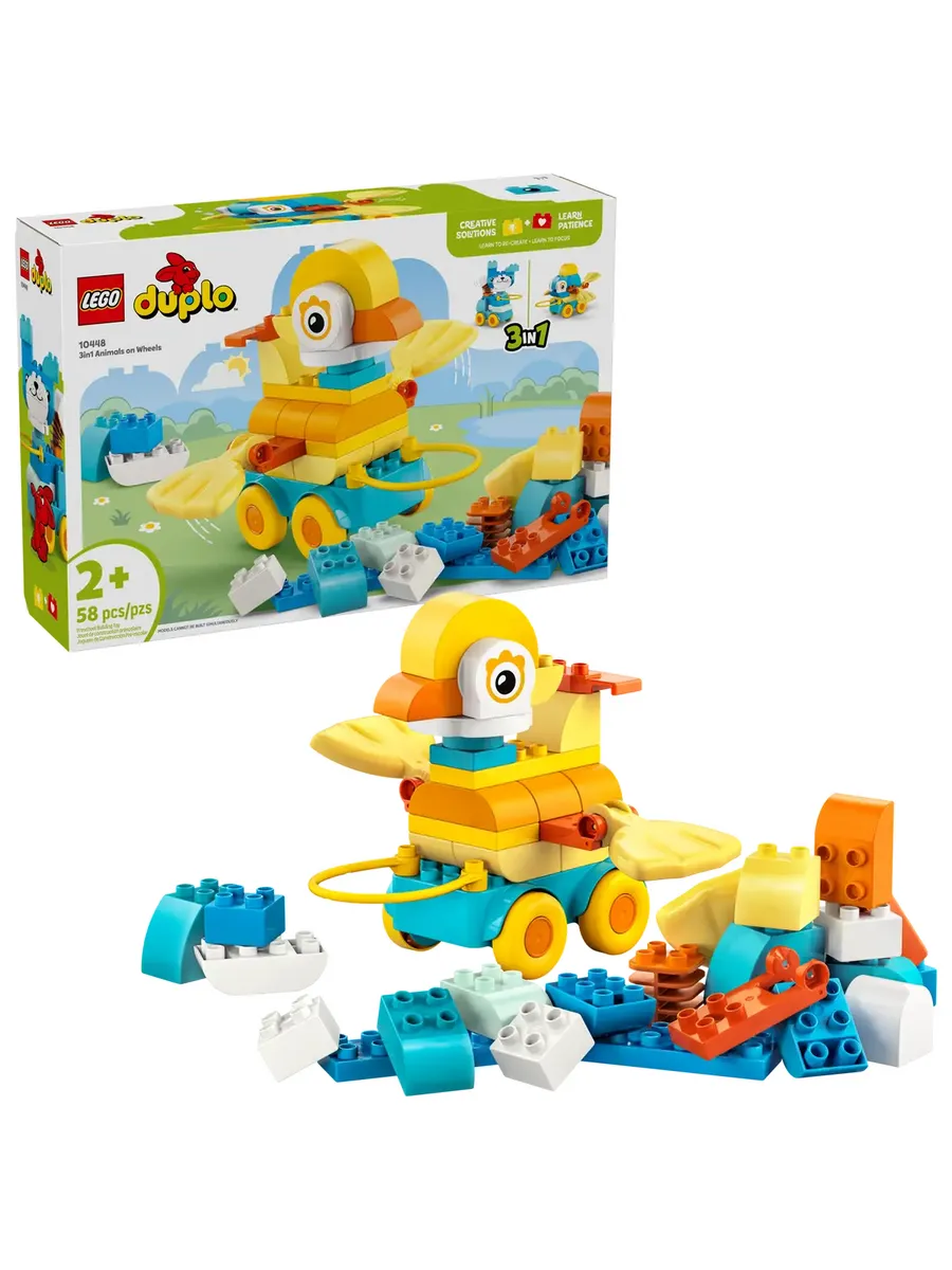 Конструктор DUPLO 10448 Животные на колёсах 3 в 1