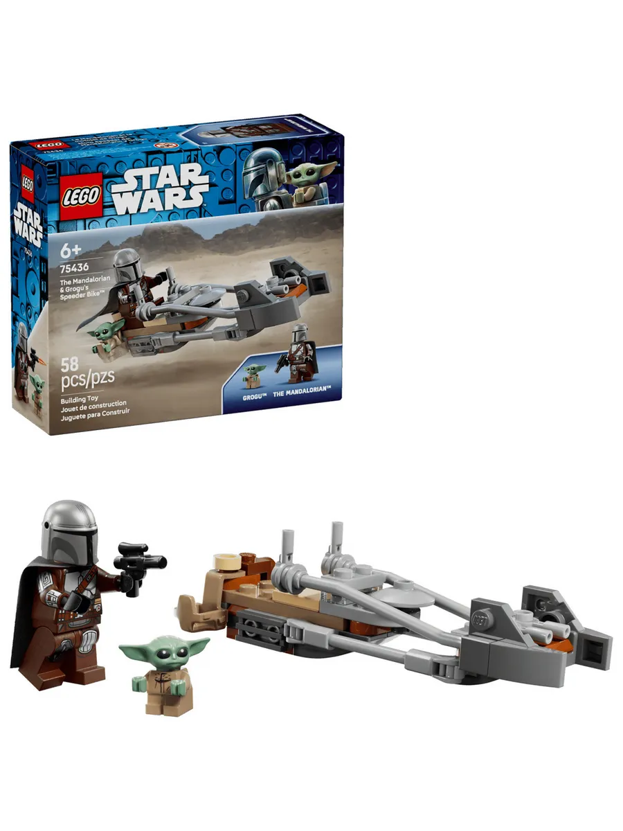 Конструктор Star Wars 75436 Мандалорец и спидербайк Грогу