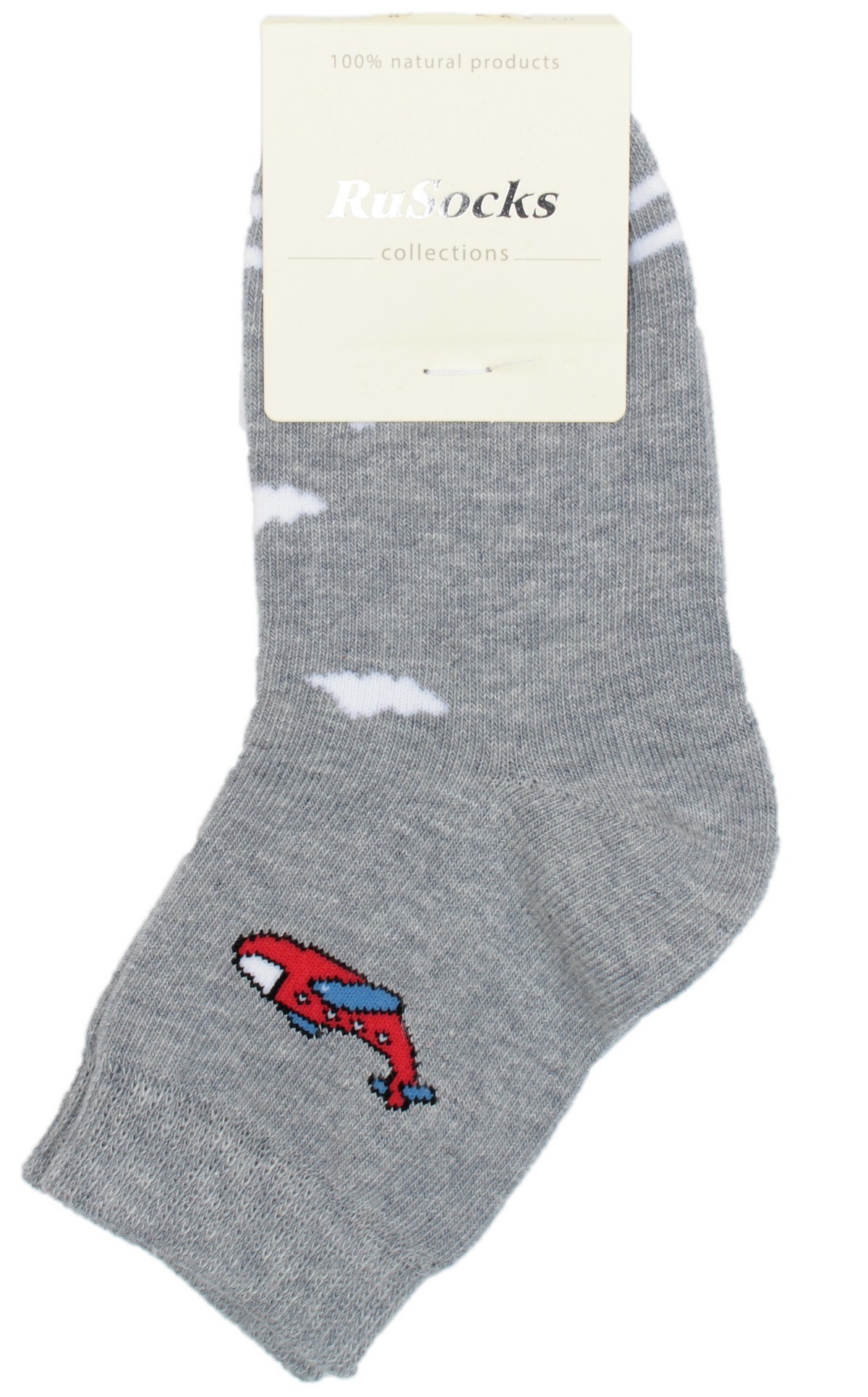 Носки с самолетом RuSocks, цвет серый