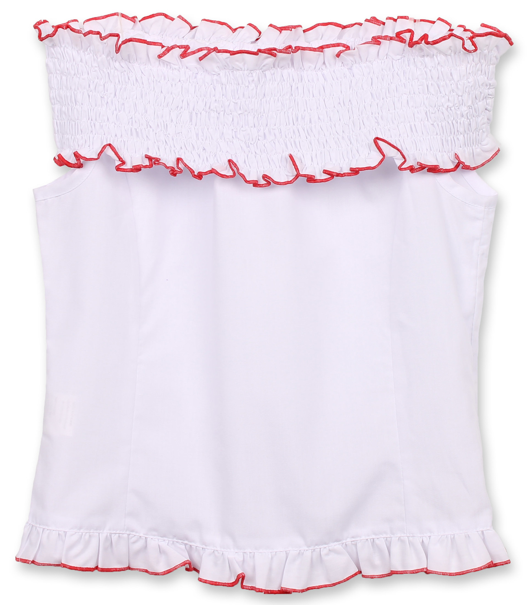 Белый летний топ без бретелек REMIX — фото 2