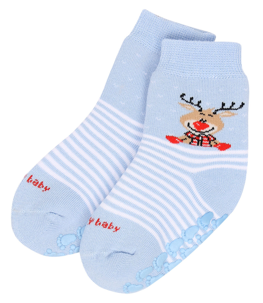 Махровые носки со стопперами RuSocks олененок