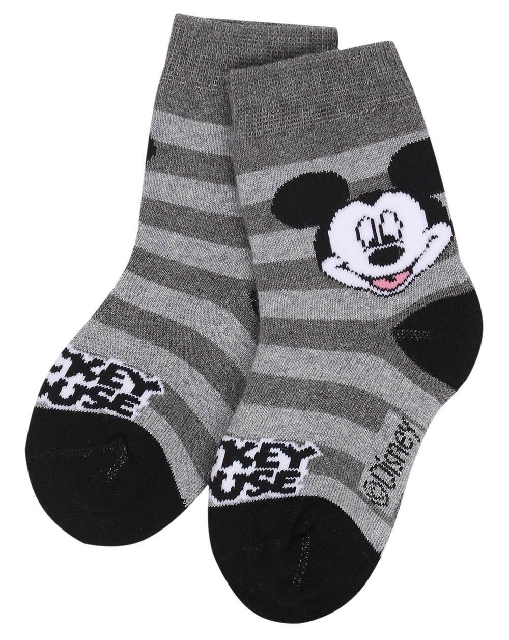 Махровые носки в полоску с Микки Маусом RuSocks