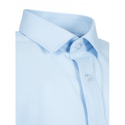Нежно-голубая сорочка TSAREVICH Slim Fit — фото 5