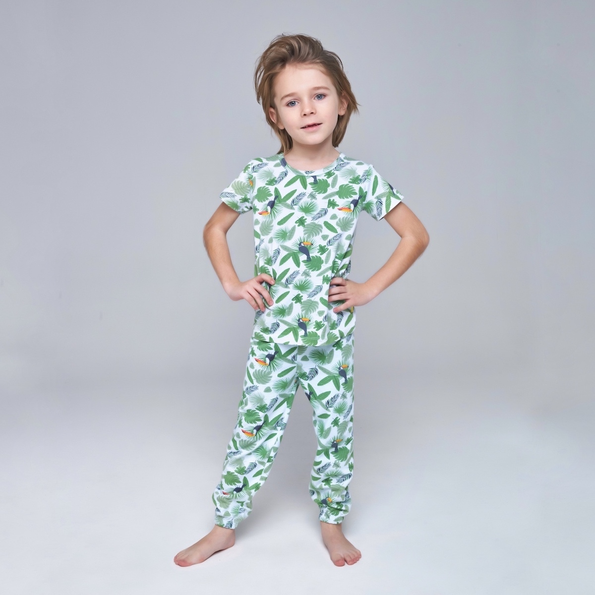 Пижама для мальчика с тропическим принтом KOGANKIDS — фото 8