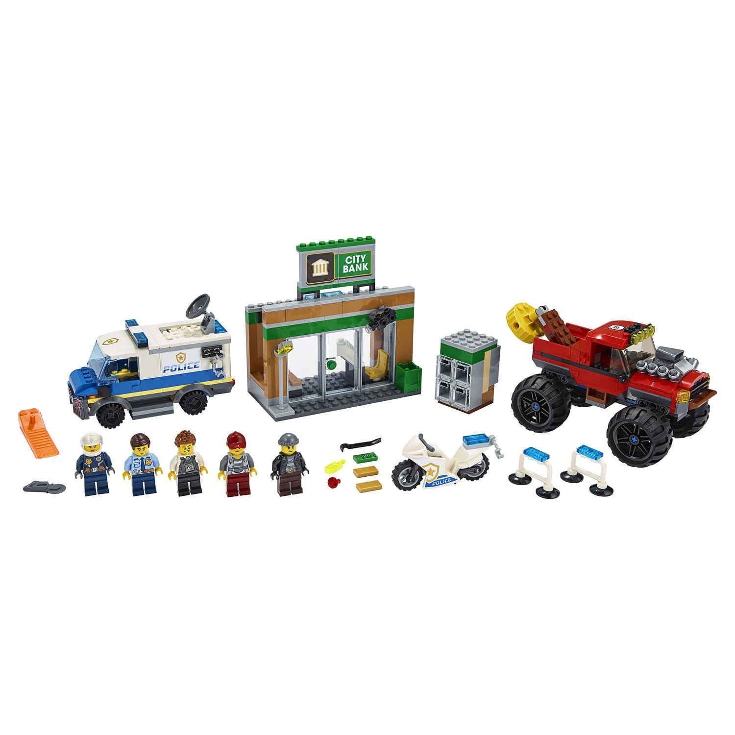 Ограбление полицейского монстр-трака City Police LEGO — фото 2