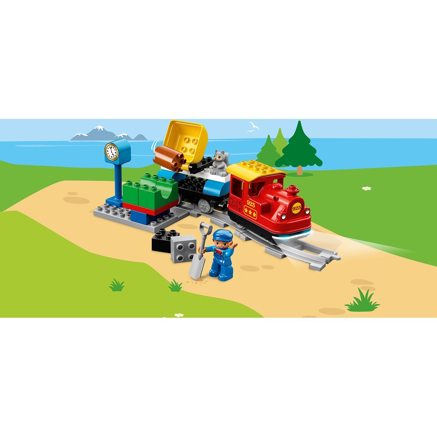 Конструктор LEGO DUPLO Town 10874 Поезд на паровой тяге — фото 12