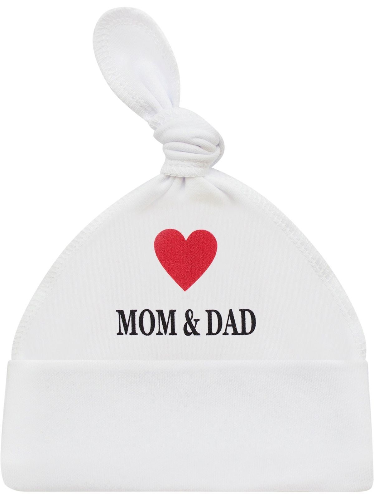 Шапочка с принтом "I Love Mom and Dad"