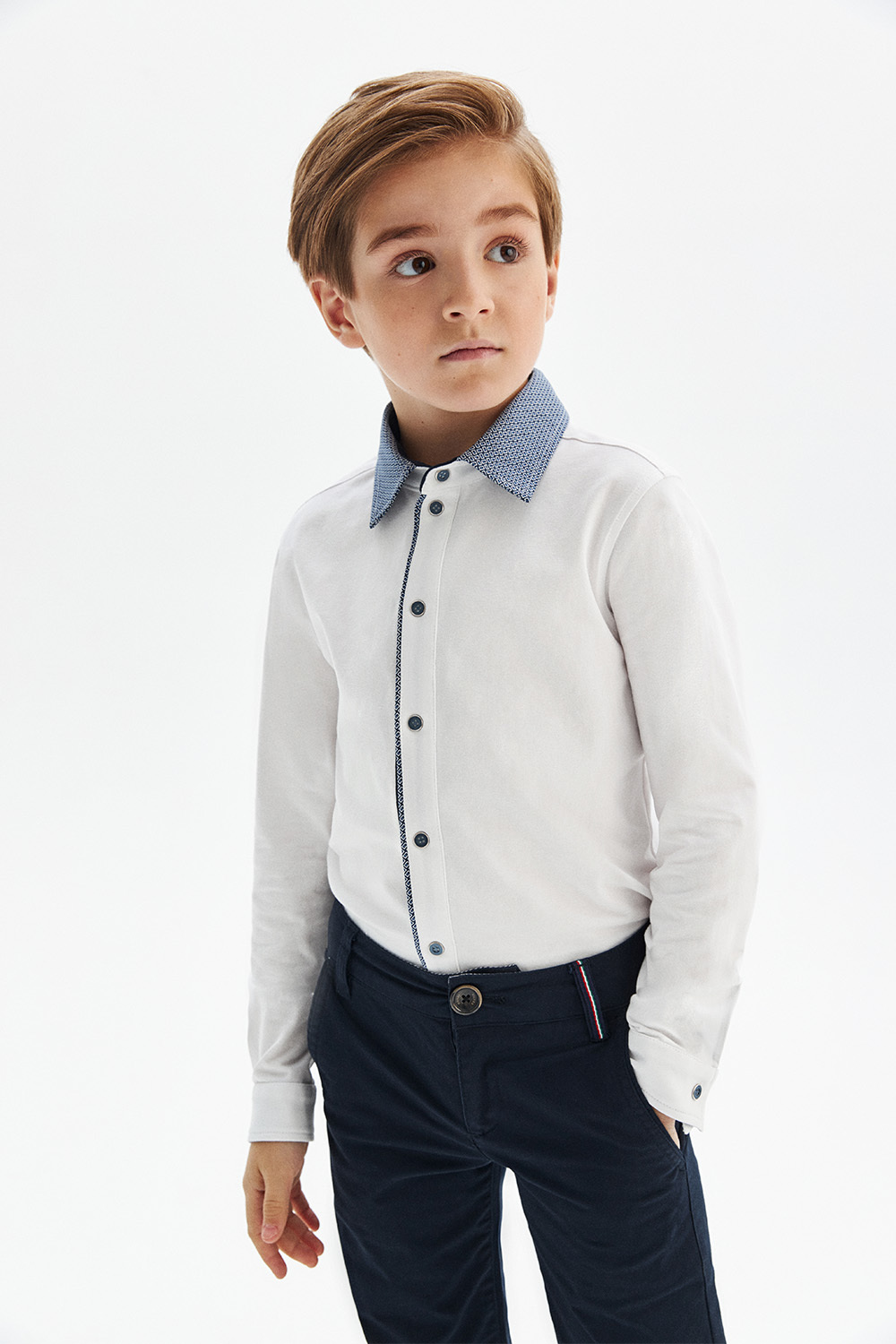 Сорочка трикотажная длинный рукав на кнопках Silver Spoon SSFSB-128-14103-229 — фото 2