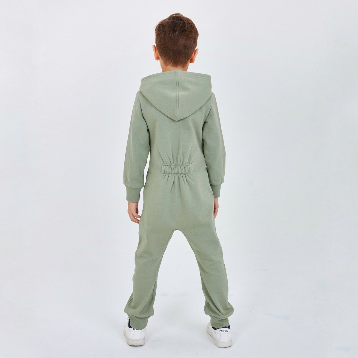 Комбинезон для мальчика из футера цвета хаки KOGANKIDS — фото 7