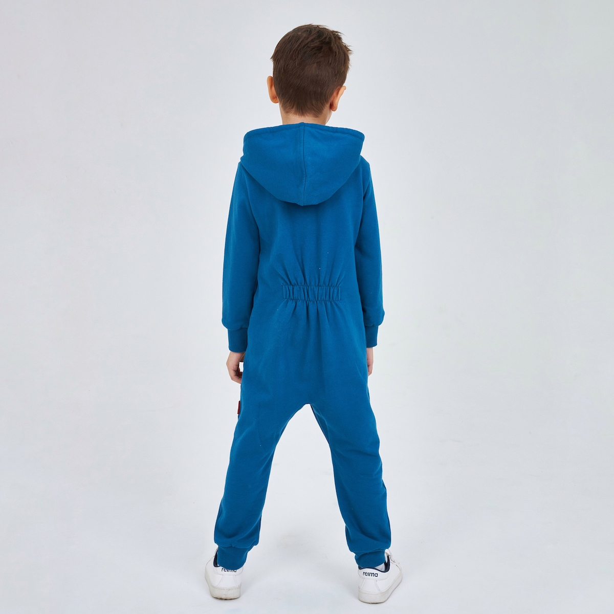 Синий комбинезон для мальчика из футера KOGANKIDS — фото 8