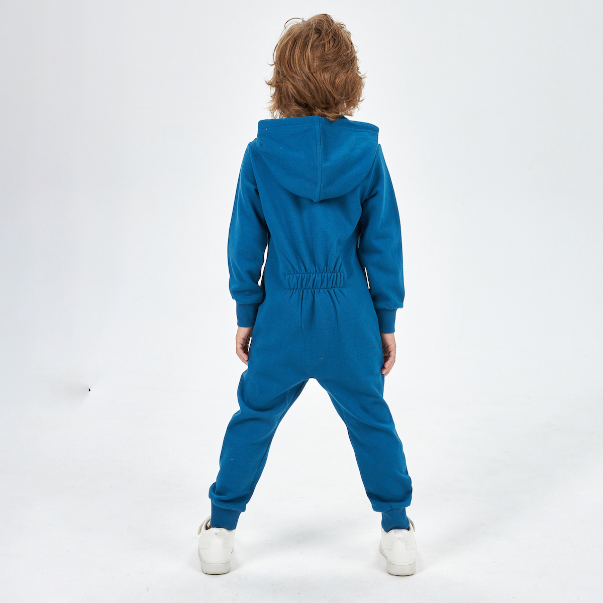 Синий комбинезон для мальчика из футера KOGANKIDS — фото 13