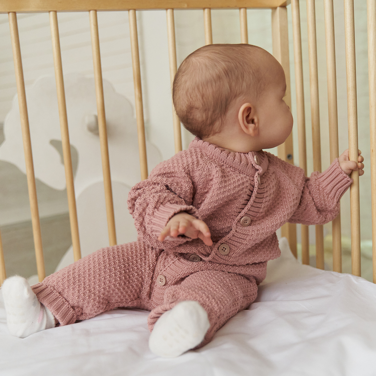 Пепельно-розовый комбинезон для девочки KOGANKIDS — фото 7