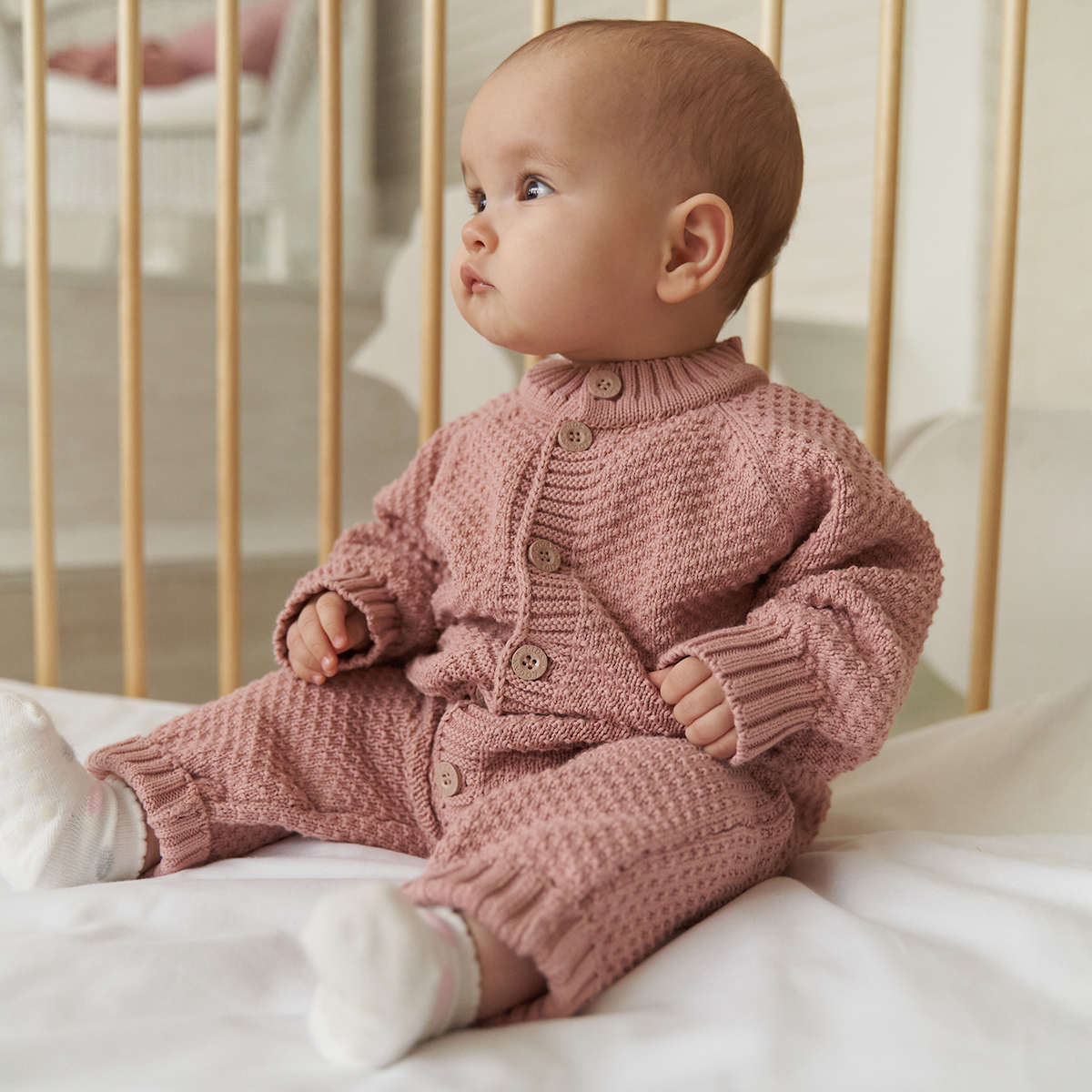Пепельно-розовый комбинезон для девочки KOGANKIDS — фото 4