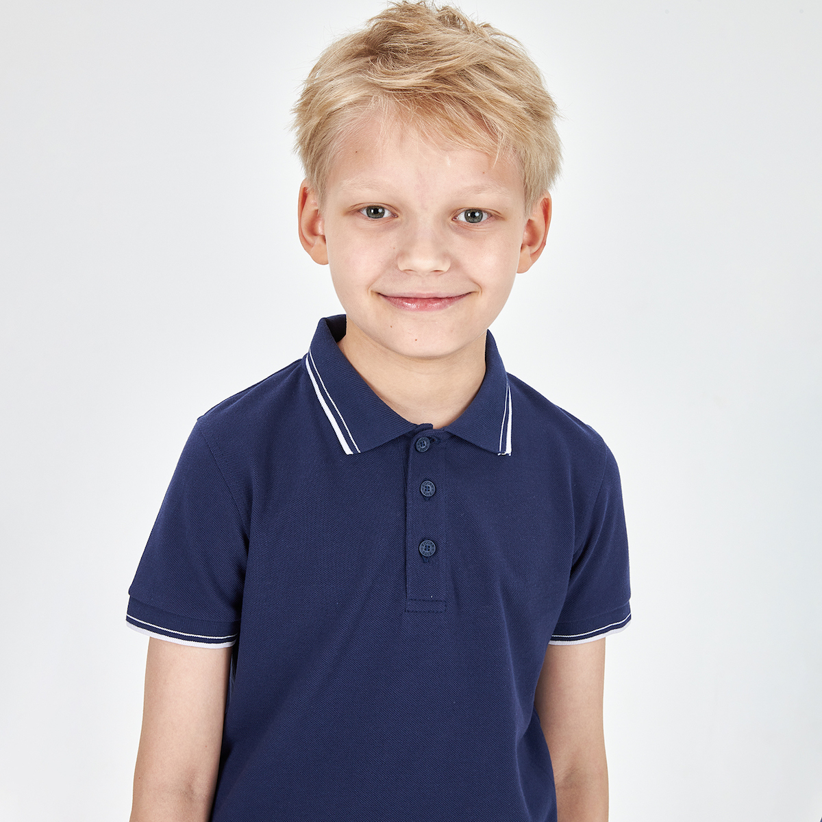 Темно-синяя футболка-поло для мальчика KOGANKIDS — фото 7