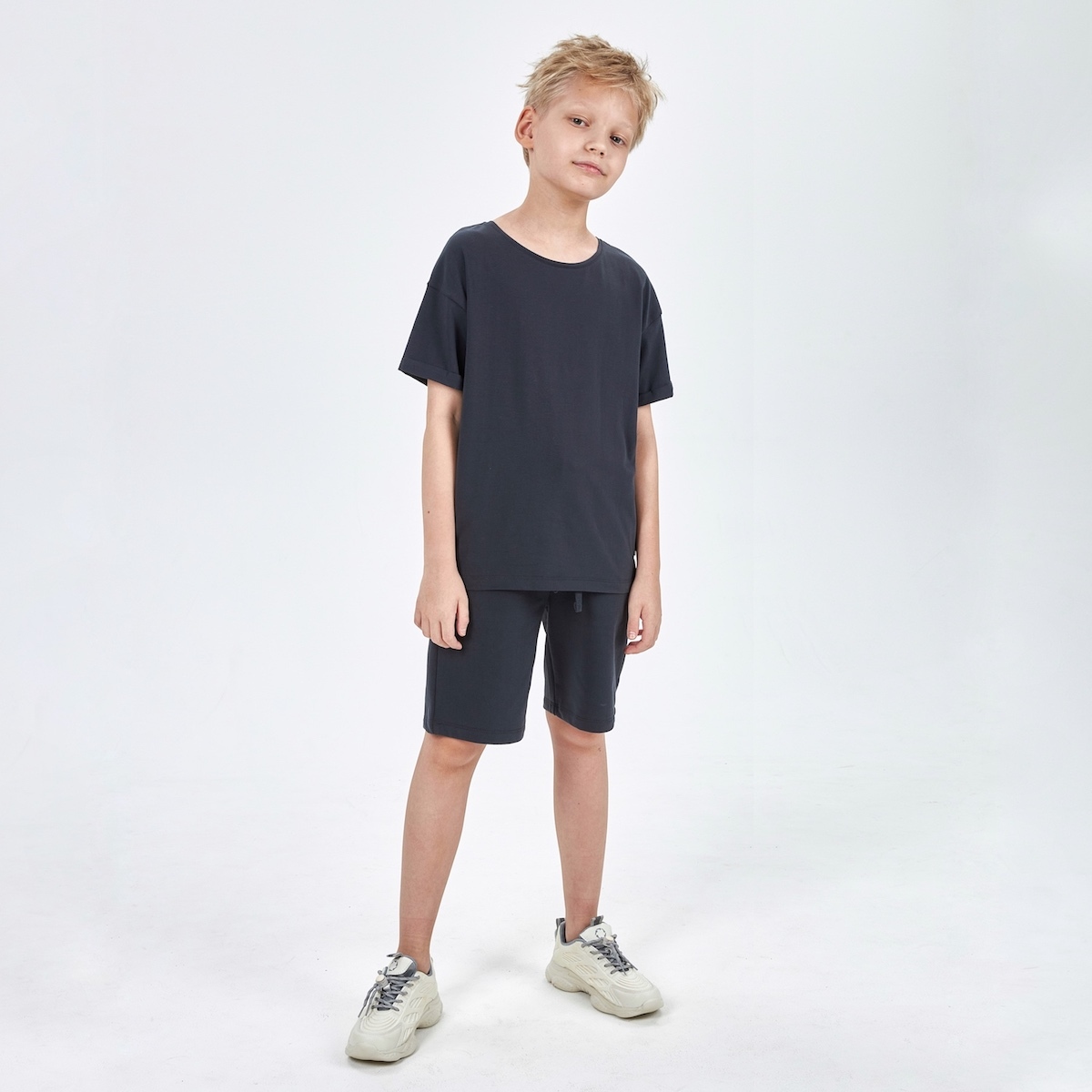 Графитовая футболка для мальчика KOGANKIDS — фото 6