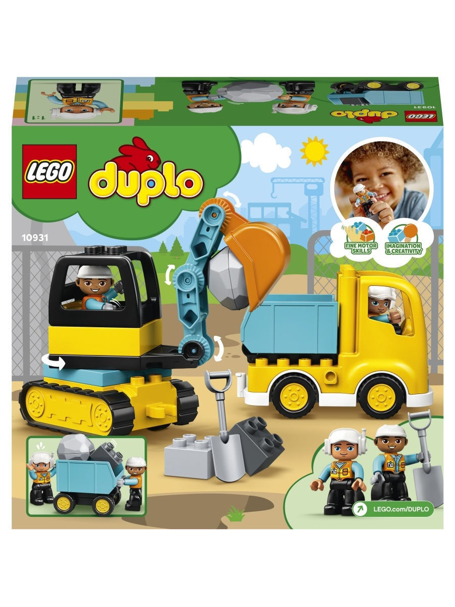 Конструктор LEGO DUPLO Town 10931 Грузовик и гусеничный экскаватор — фото 2
