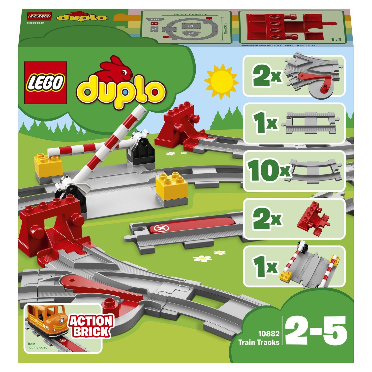 Конструктор LEGO DUPLO Town 10882 Рельсы — фото 3