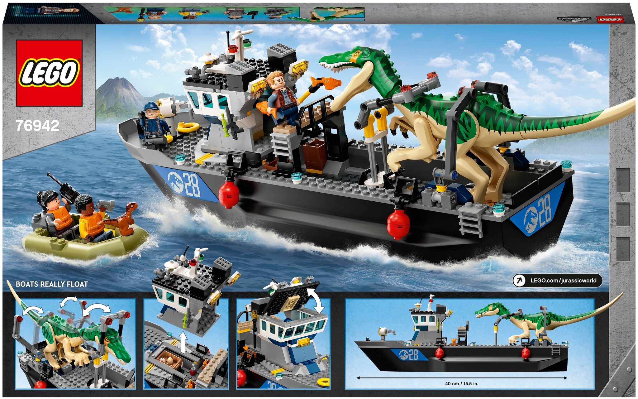Конструктор LEGO Jurassic World 76942 Побег барионикса на катере — фото 2