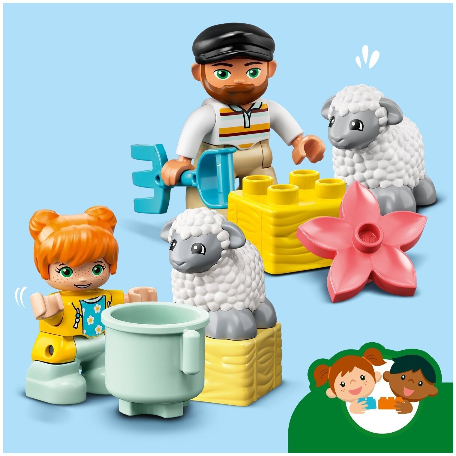 Конструктор LEGO DUPLO Town 10950 Фермерский трактор и животные — фото 10