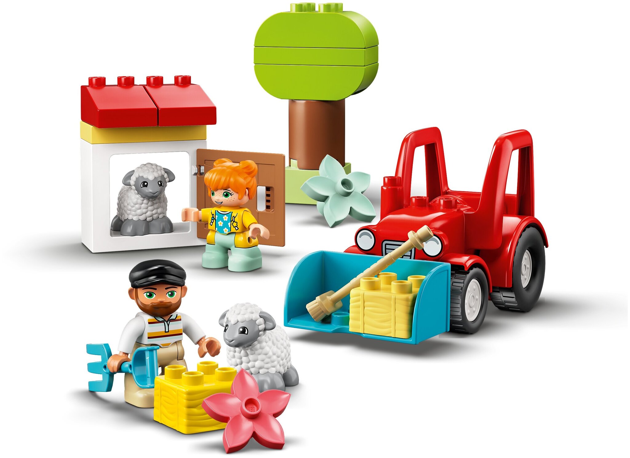 Конструктор LEGO DUPLO Town 10950 Фермерский трактор и животные — фото 5