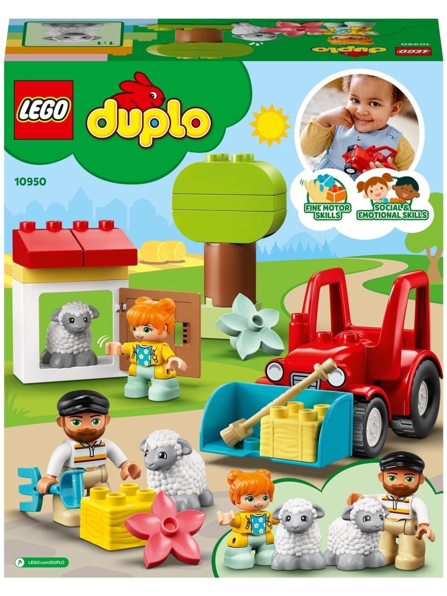 Конструктор LEGO DUPLO Town 10950 Фермерский трактор и животные — фото 18