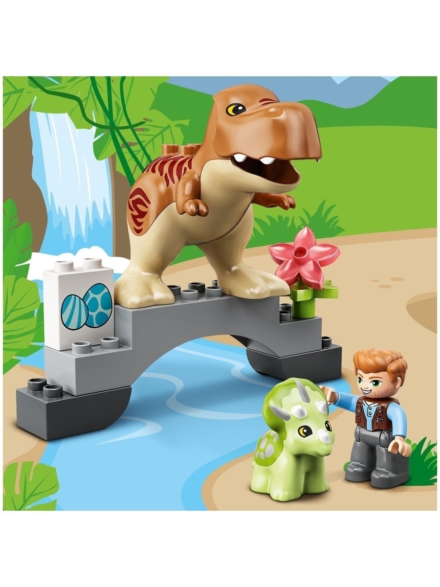 Конструктор LEGO DUPLO Jurassic World 10939 Побег динозавров: тираннозавр и трицератопс — фото 31