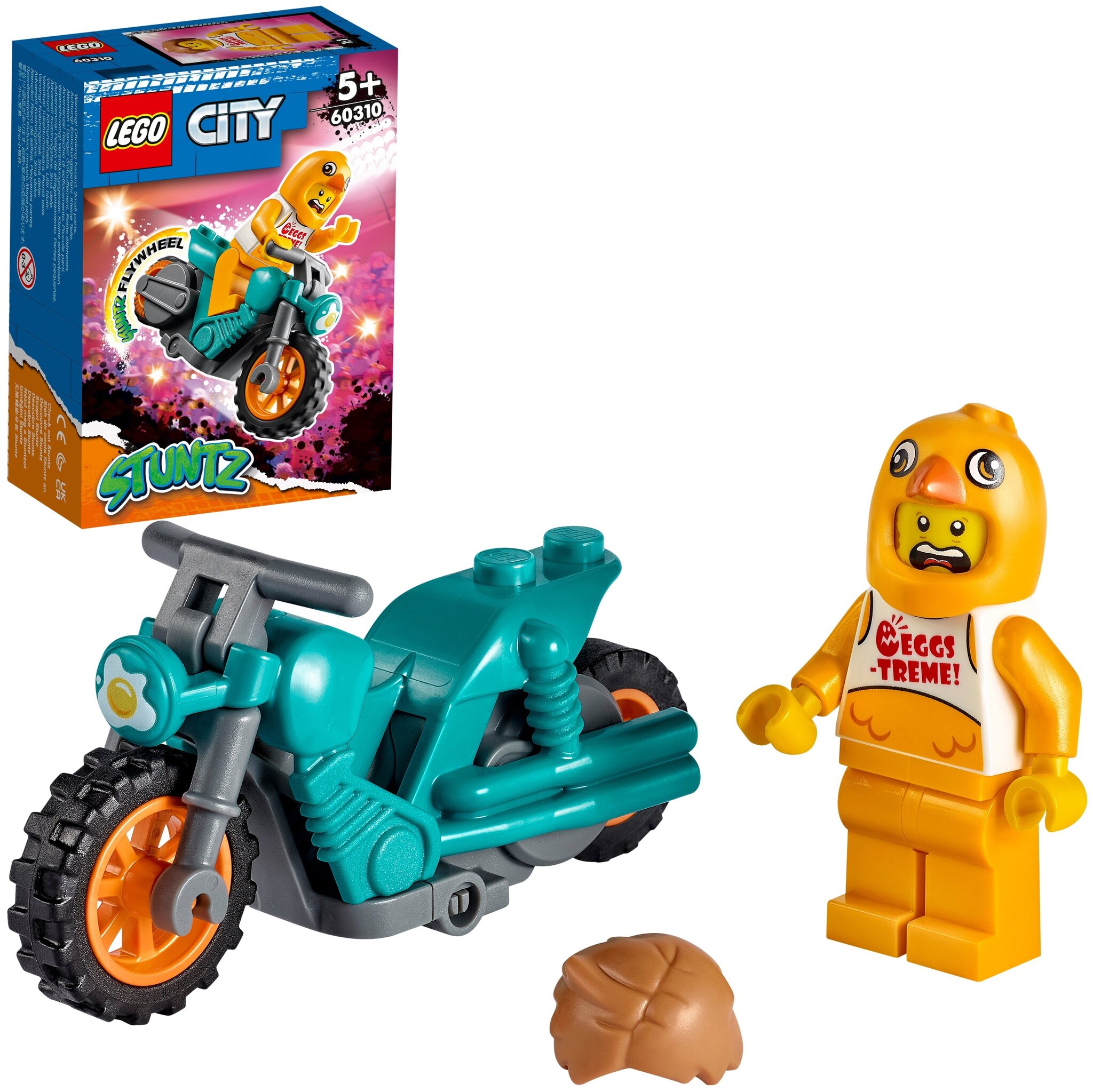Конструктор LEGO City Stuntz 60310 Трюковый мотоцикл с цыплёнком — фото 3
