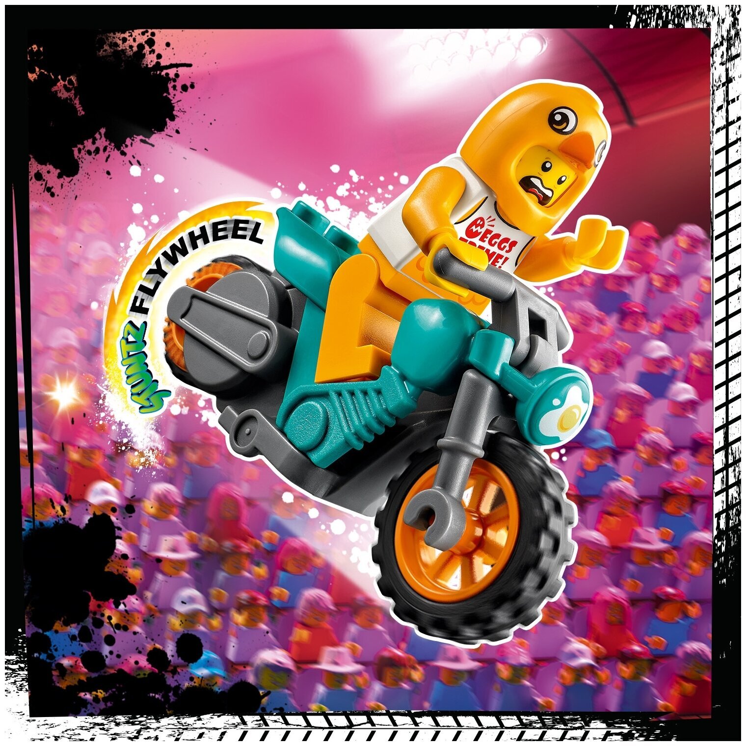 Конструктор LEGO City Stuntz 60310 Трюковый мотоцикл с цыплёнком — фото 5