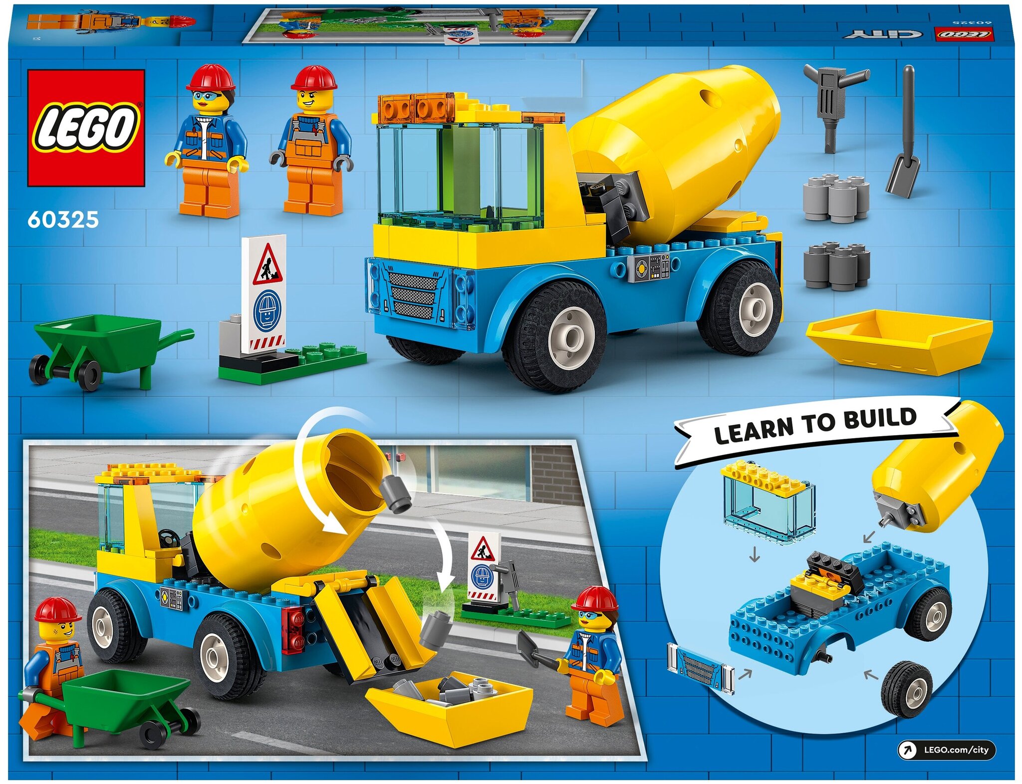 Конструктор LEGO City Great Vehicles 60325 Бетономешалка — фото 2