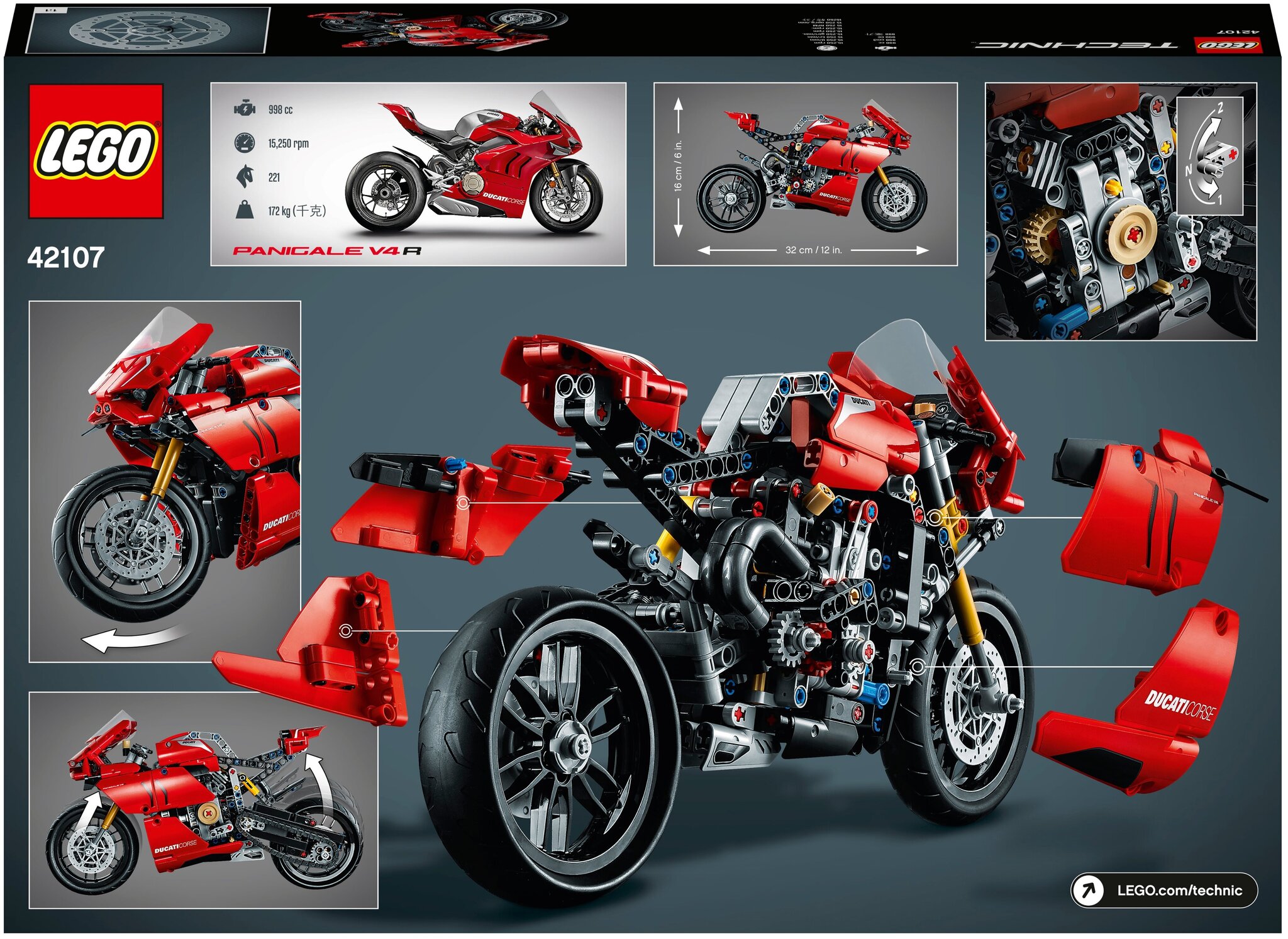 Конструктор LEGO Technic 42107 Ducati Panigale V4 R — фото 2