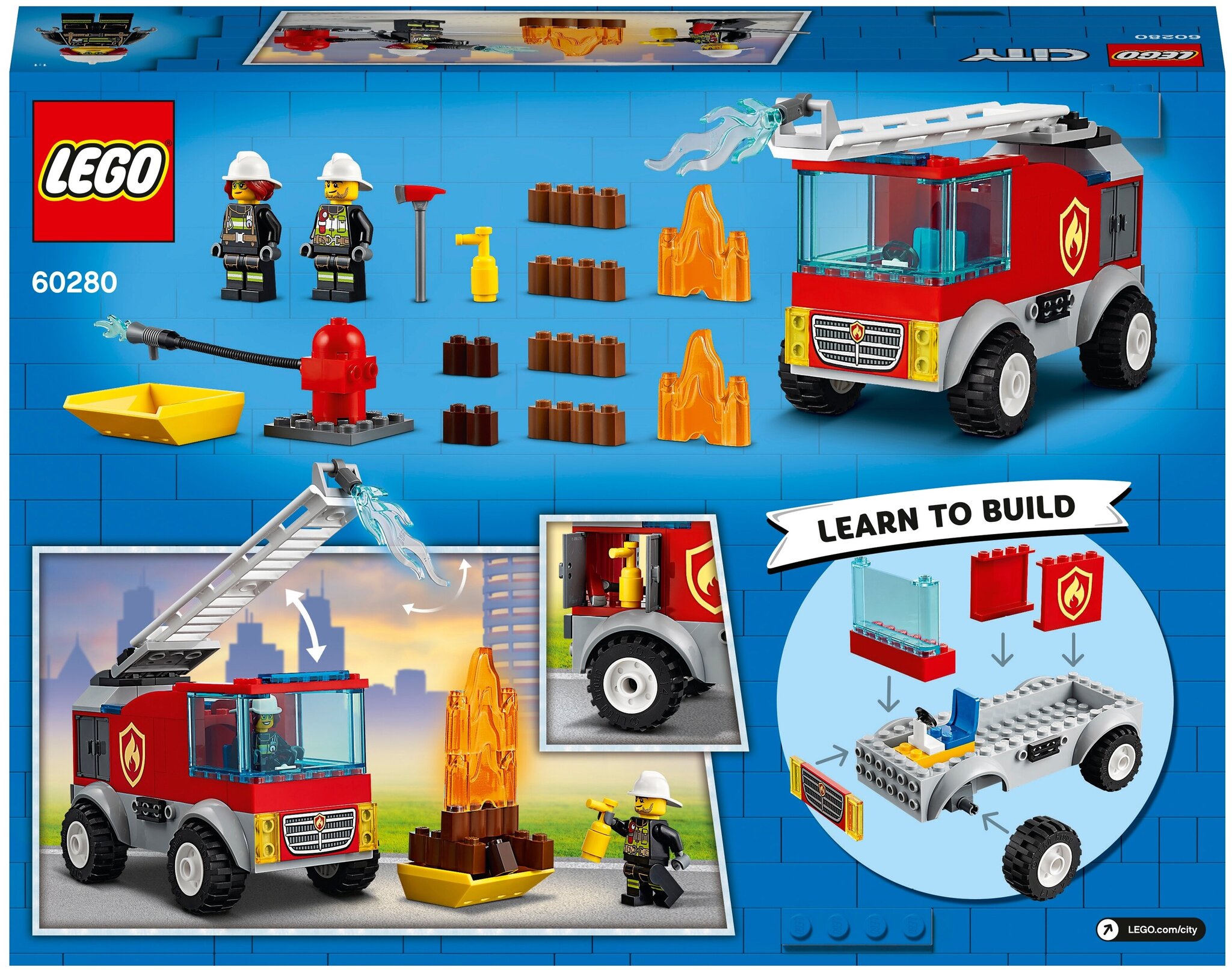 Конструктор LEGO City Fire 60280 Пожарная машина с лестницей — фото 2