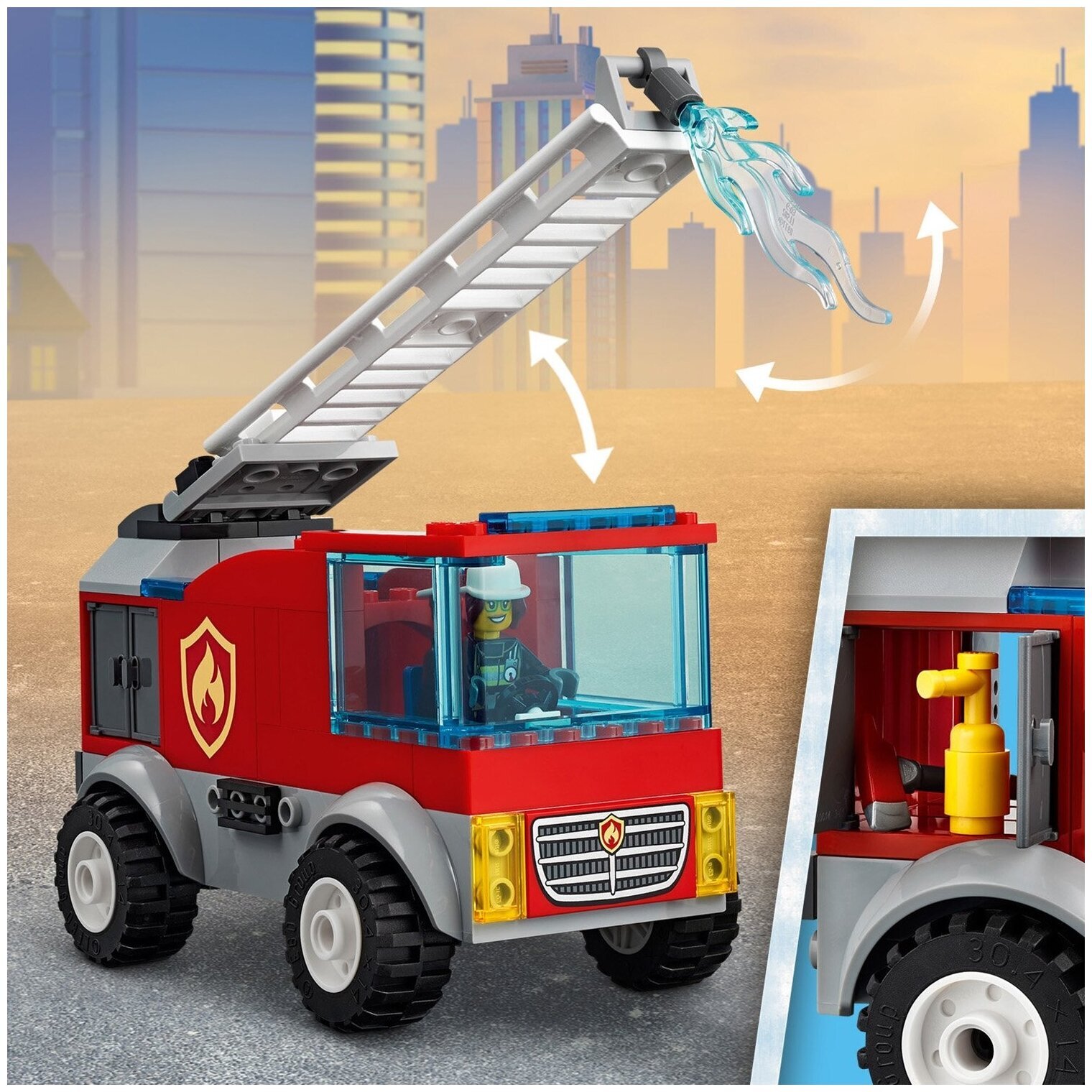 Конструктор LEGO City Fire 60280 Пожарная машина с лестницей — фото 10