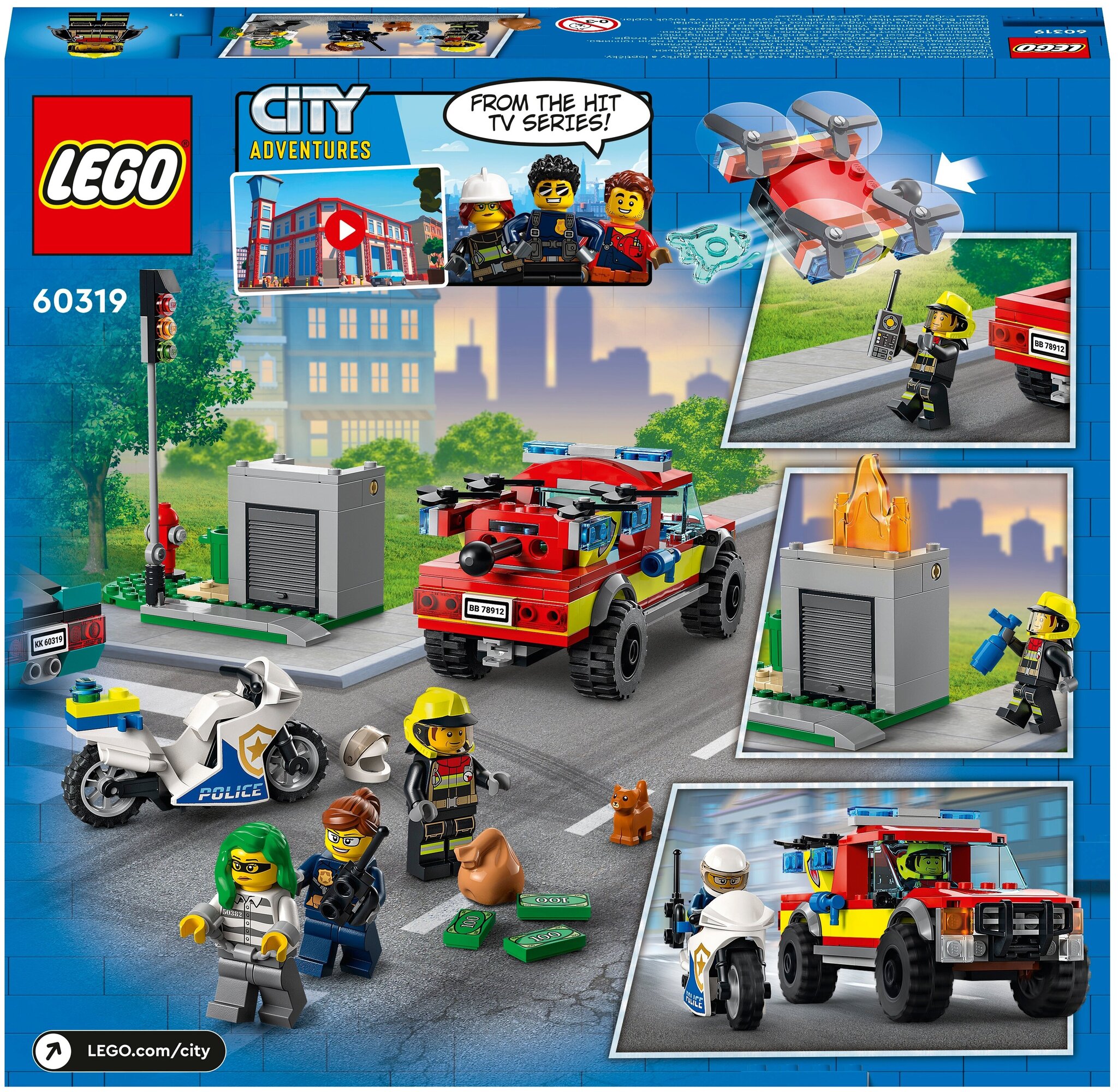 Конструктор LEGO City Fire 60319 Пожарная бригада и полицейская погоня — фото 2