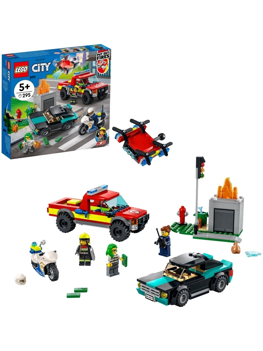 Конструктор LEGO City Fire 60319 Пожарная бригада и полицейская погоня — фото 21