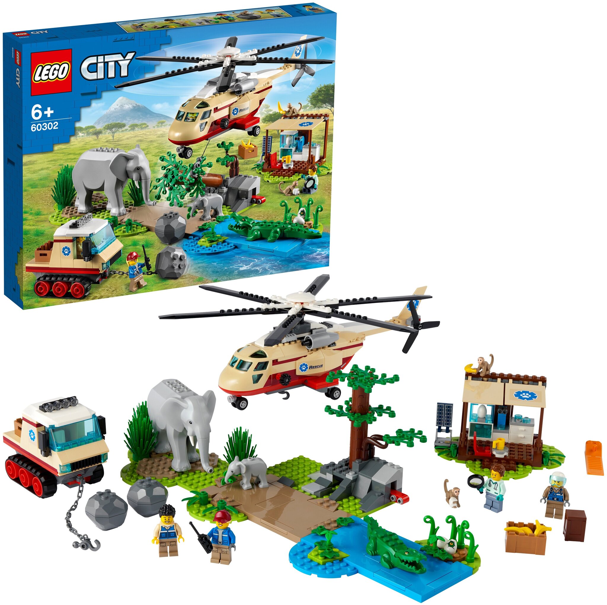 Конструктор LEGO City Stuntz 60302 Операция по спасению зверей — фото 2
