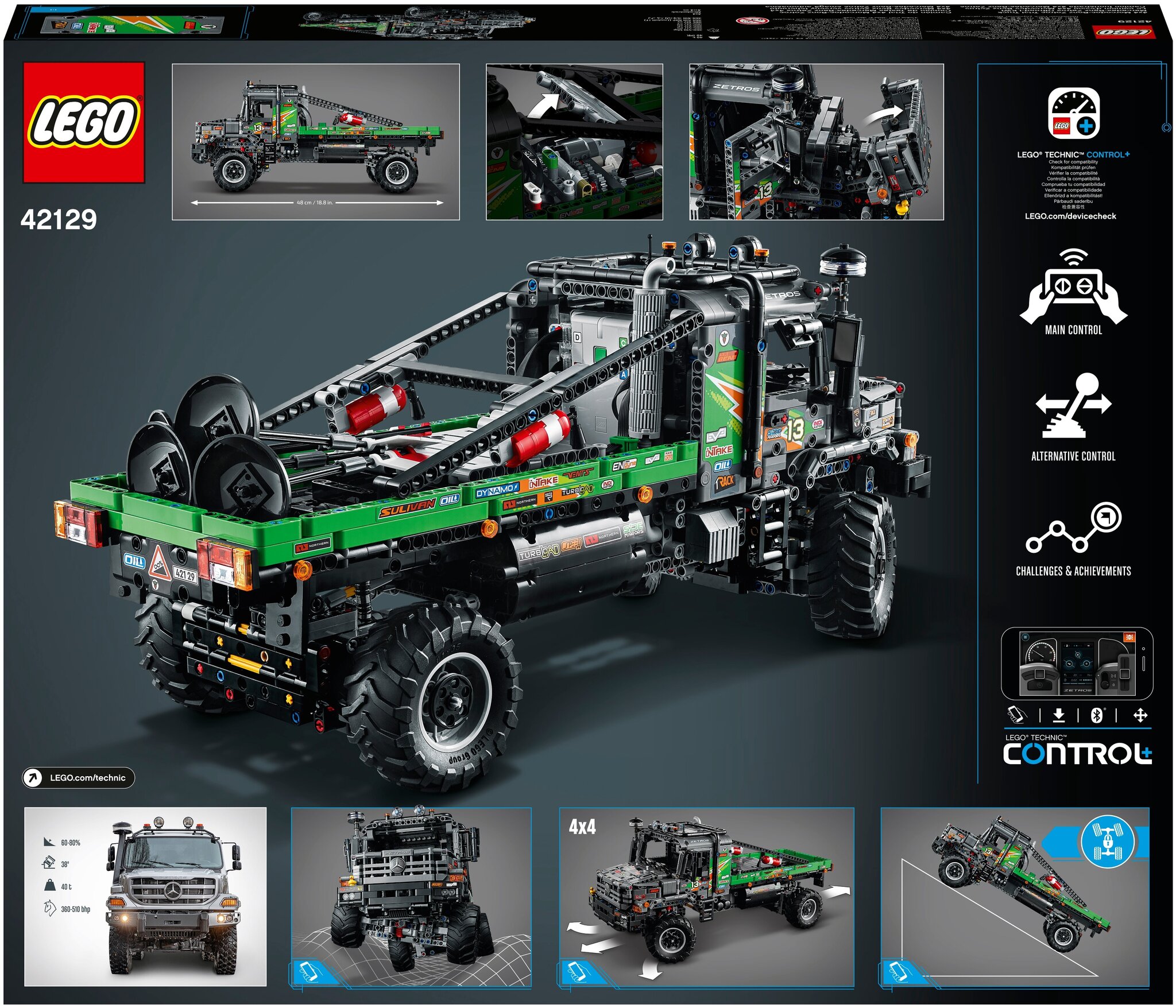 Конструктор LEGO Technic 42129 Полноприводный грузовик-внедорожник Mercedes-Benz Zetros — фото 3