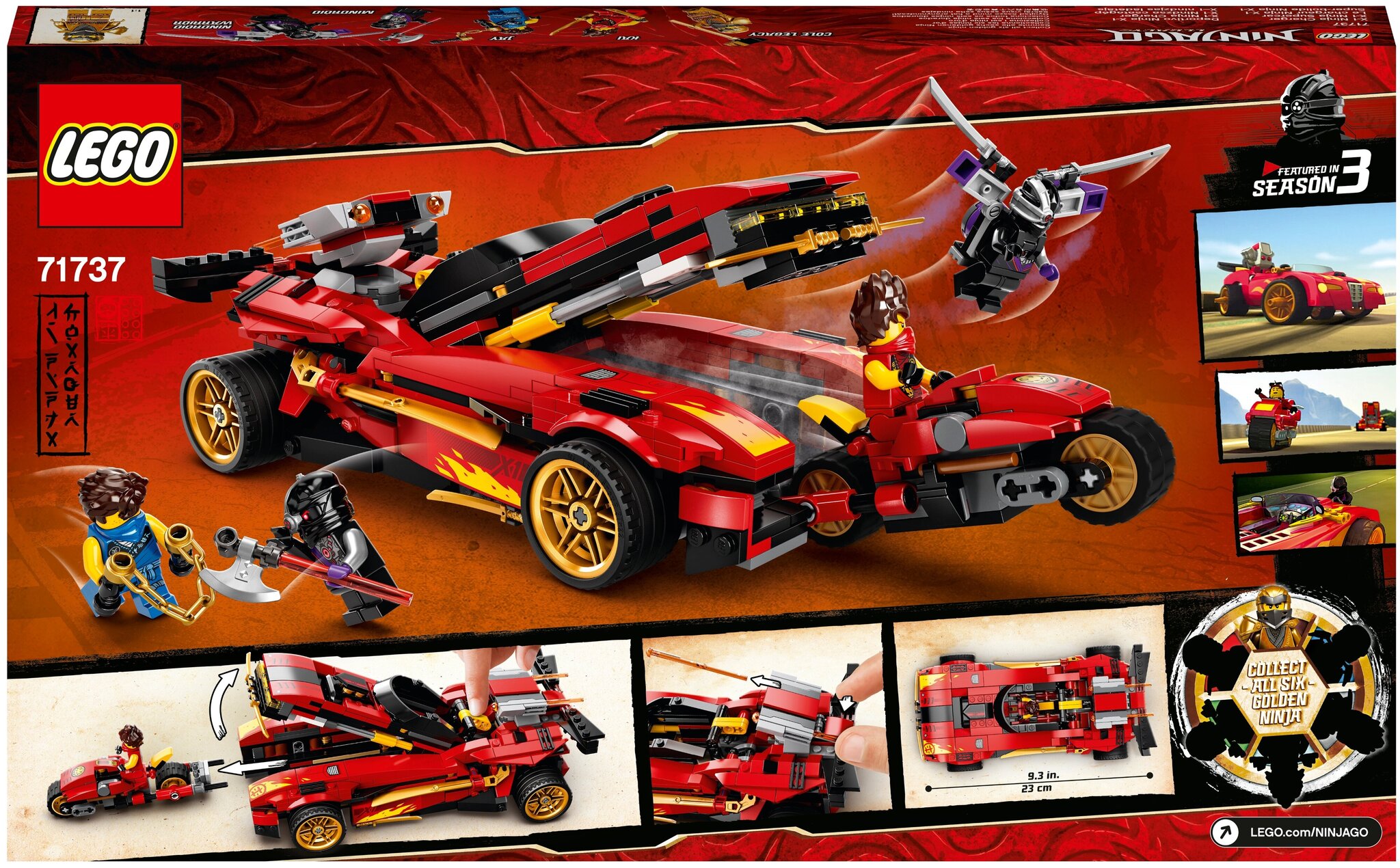 Конструктор LEGO NinjaGo 71737 Ниндзя-перехватчик Х-1 — фото 3