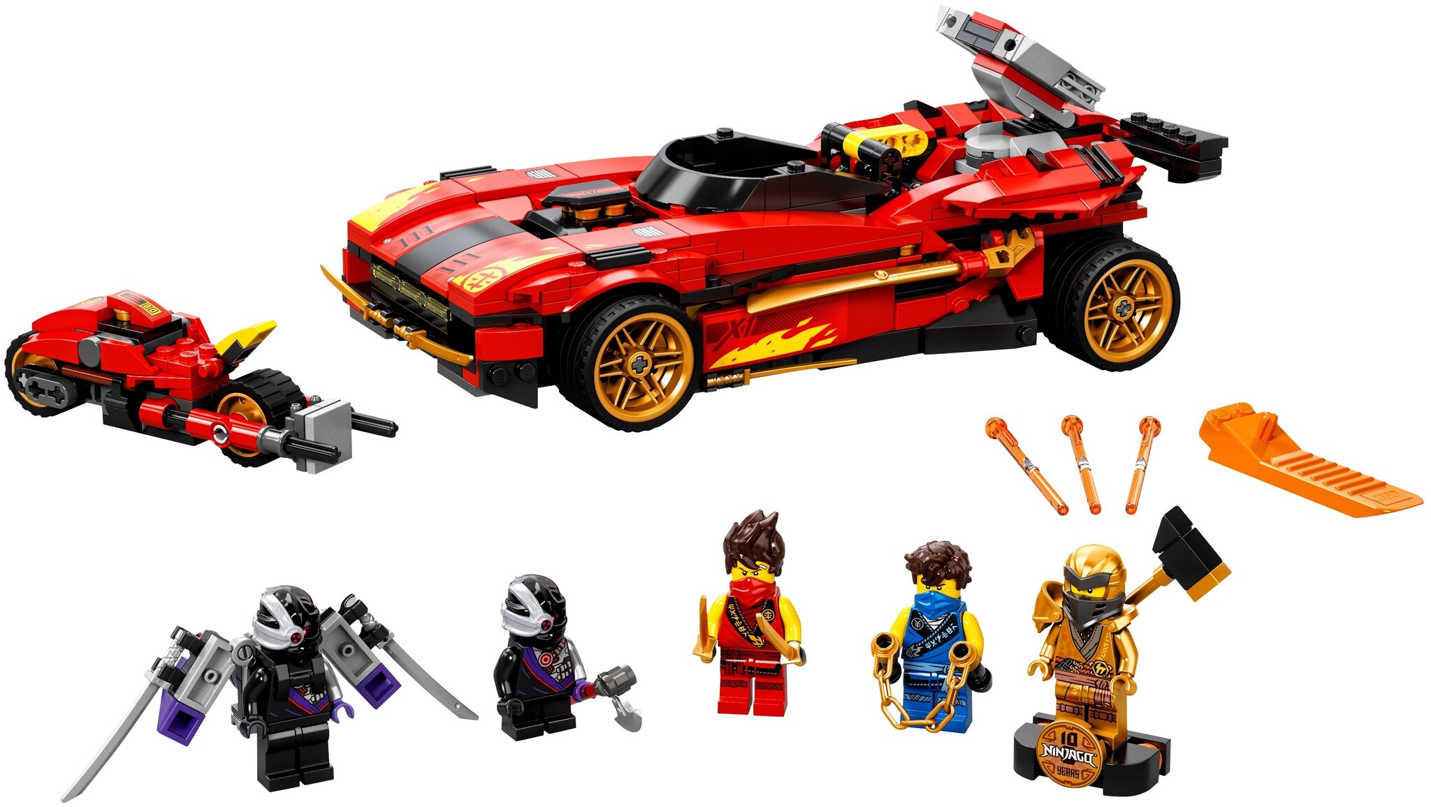 Конструктор LEGO NinjaGo 71737 Ниндзя-перехватчик Х-1 — фото 6