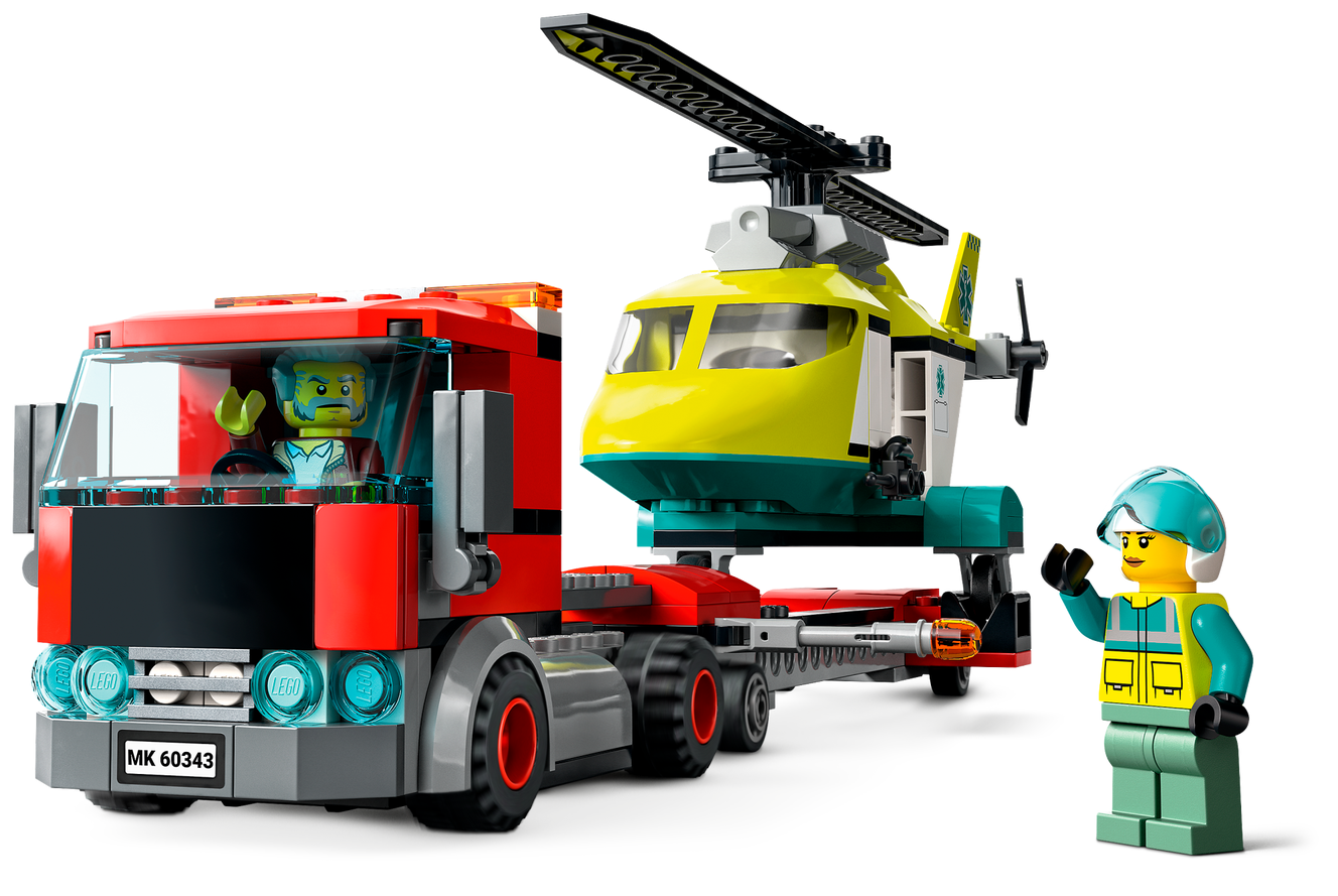 Конструктор LEGO City Great Vehicles 60343 Грузовик для спасательного вертолёта — фото 3