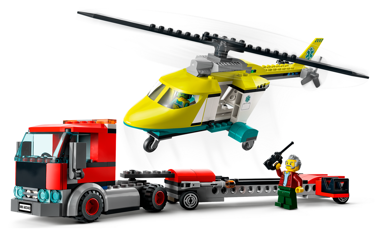 Конструктор LEGO City Great Vehicles 60343 Грузовик для спасательного вертолёта — фото 4