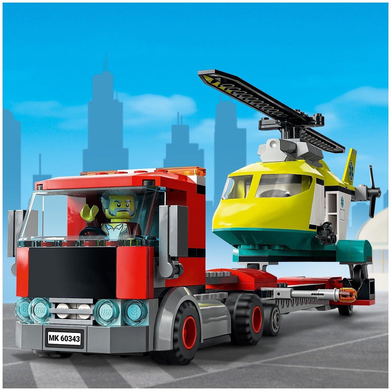 Конструктор LEGO City Great Vehicles 60343 Грузовик для спасательного вертолёта — фото 14