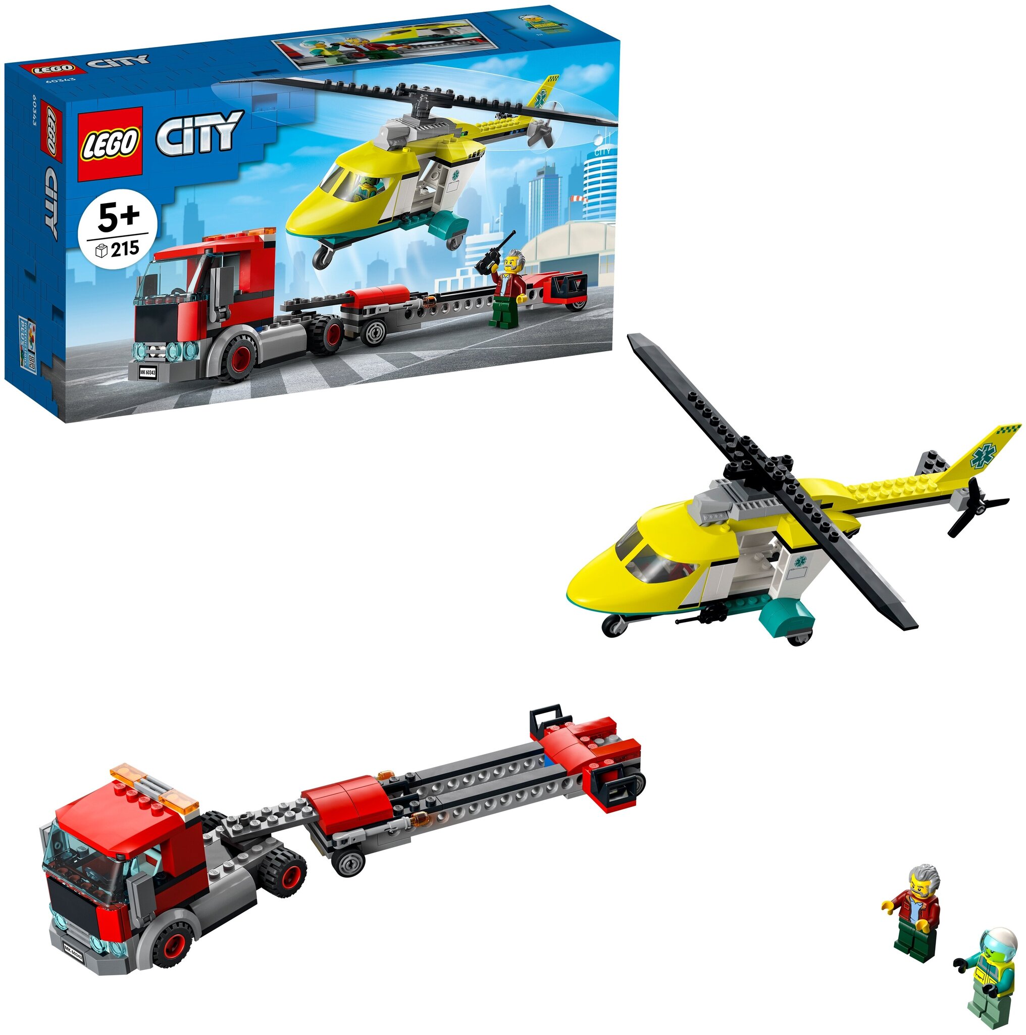 Конструктор LEGO City Great Vehicles 60343 Грузовик для спасательного вертолёта — фото 11