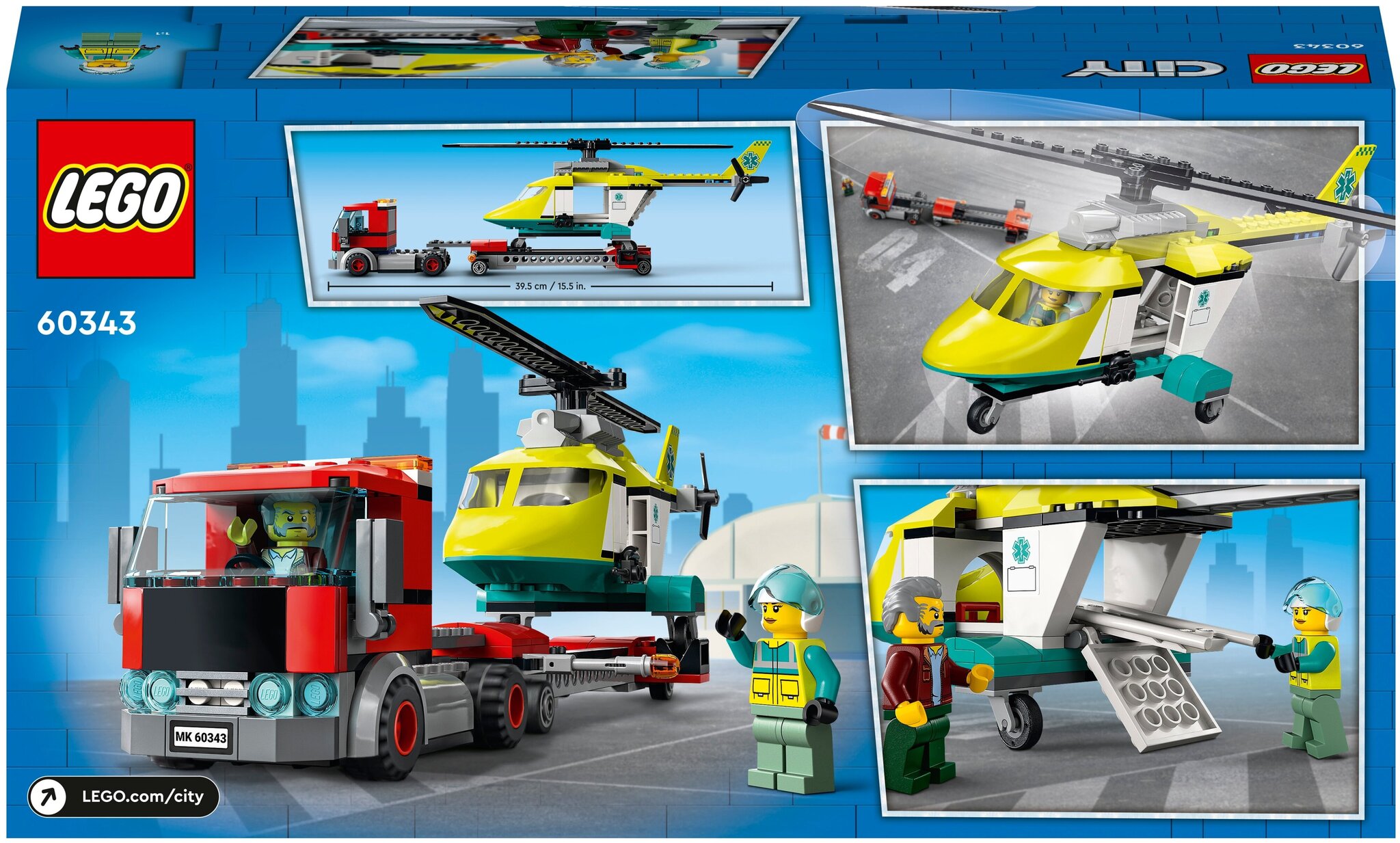 Конструктор LEGO City Great Vehicles 60343 Грузовик для спасательного вертолёта — фото 2